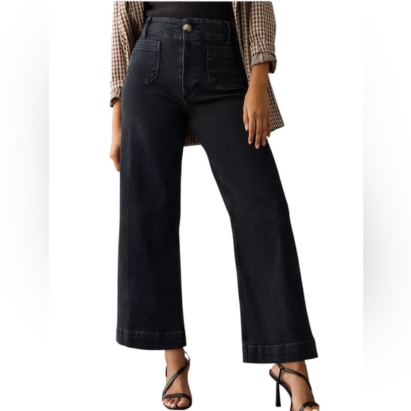 Maeve x Anthropologie The Colette High-Rise Crop Wide-Leg Jeans - Picture 4 of 8